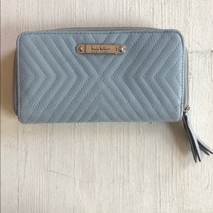Nicole Miller blue leather wallet